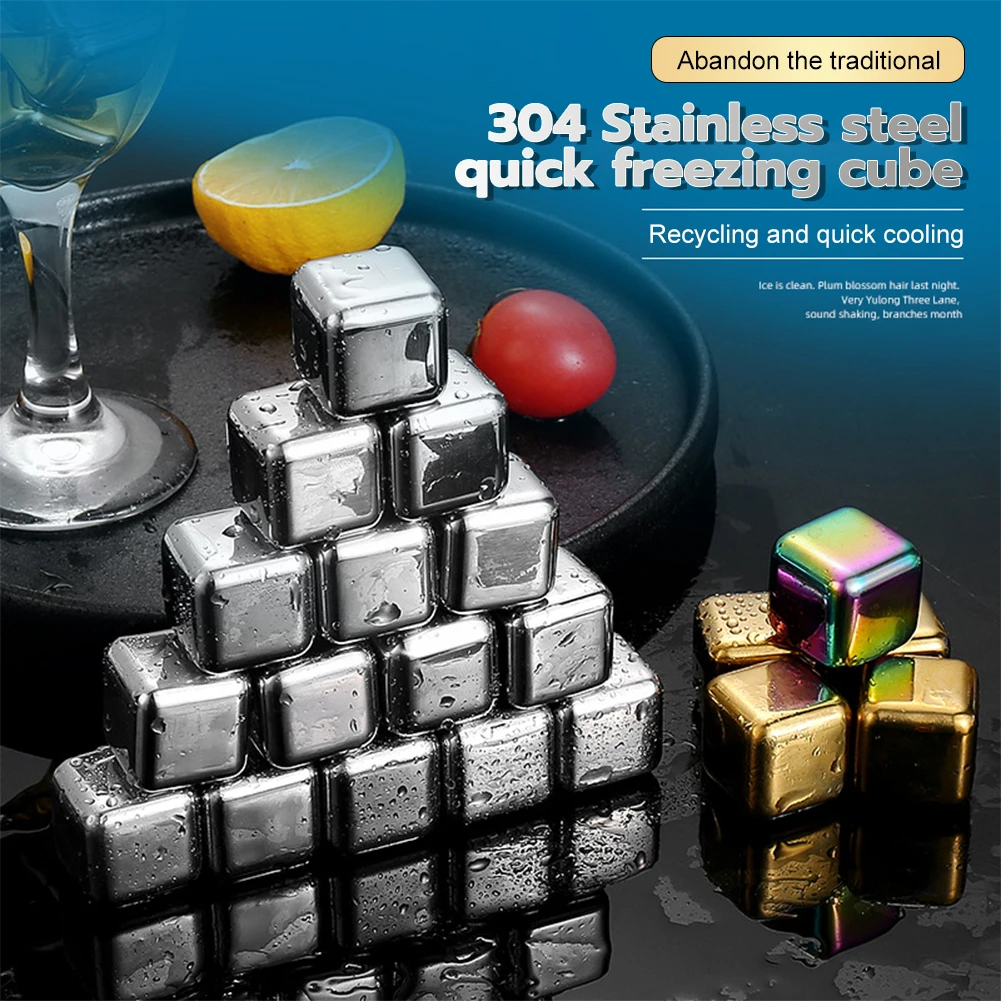 4/6/8 Pcs Stainless Steel Whiskey Ice Cubes Set With Tongs Reusable Ice Cubes Sets For Whiskey Wine Cocktail Juice Bar Tools
4/6/8 Pcs Stainless Steel Whiskey Ice Cubes Set With Tongs Reusable Ice Cubes Sets For Whiskey Wine Cocktail Juice Bar Tools