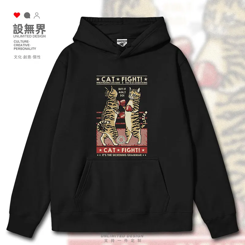 Retro American Cute Cat Boxer Ring Combat Customization mens hoodies long sleeve Coat sports white men's clothes autumn winter
Retro American Cute Cat Boxer Ring Combat Customization mens hoodies long sleeve Coat sports white men's clothes autumn winter