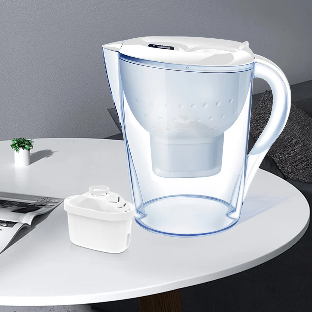 

Кувшин с фильтром для воды объемом л, цифровой дисплей, фильтр для воды, чайник для уменьшения накипи и примесей для очистки питьевой воды