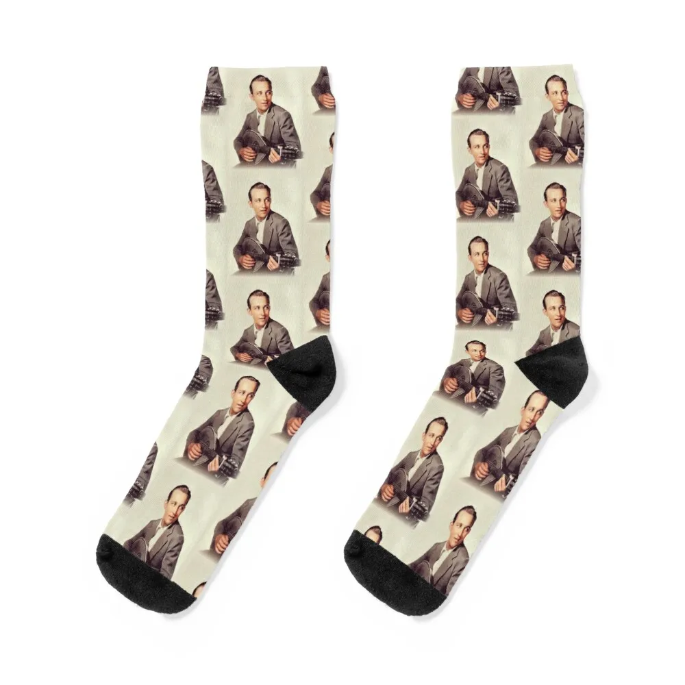 

Bing Crosby, Music Legend Socks funny gift japanese fashion christmas gift Lots Socks Women's Men's