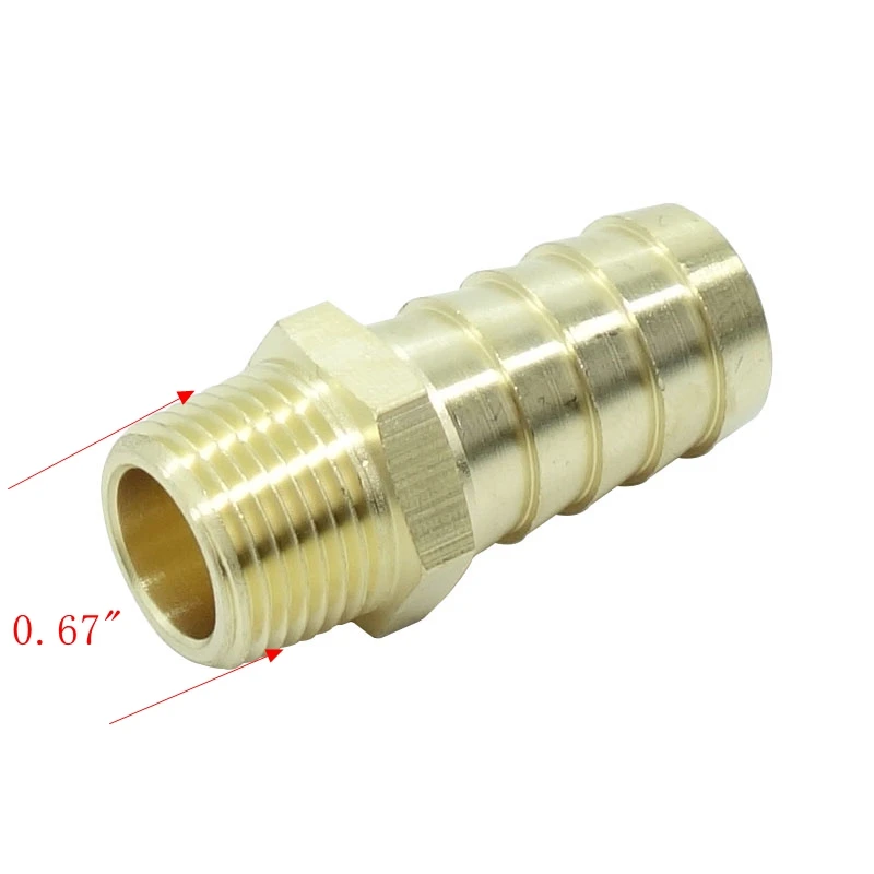 Brass Hose Tail Barb Fitting 1/2" Barb X 3/8 NPT Male Pipe Adapter Water Fuel Boat
Brass Hose Tail Barb Fitting 1/2" Barb X 3/8 NPT Male Pipe Adapter Water Fuel Boat
