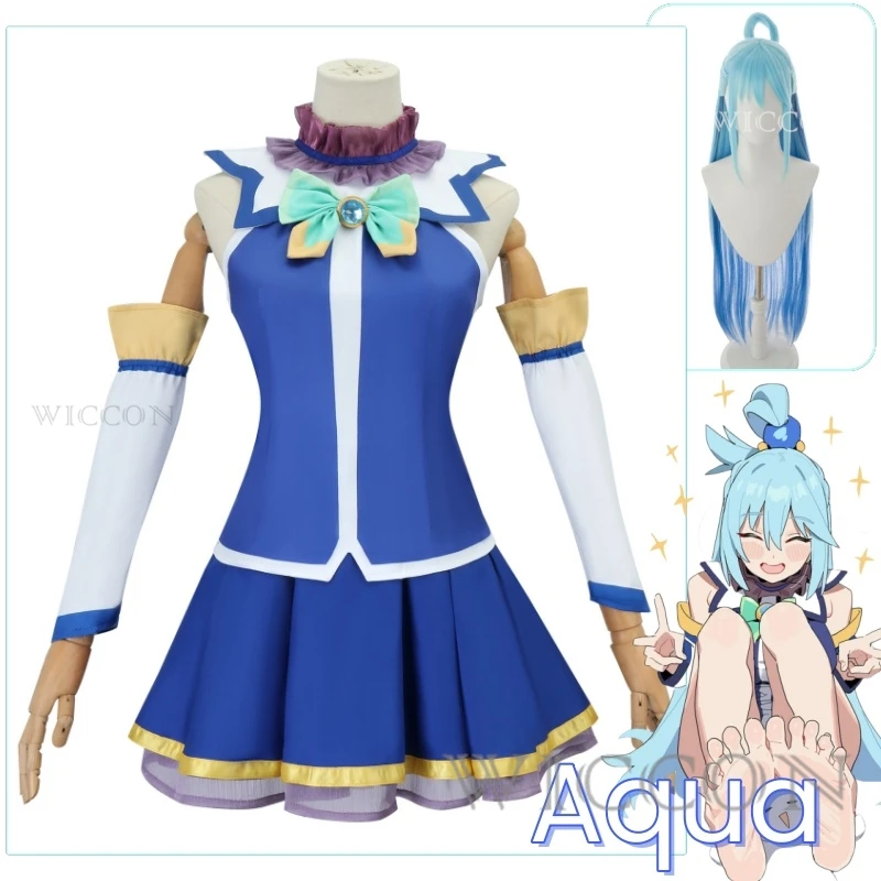 Aqua топы, платье, Униформа, наряд, аниме костюмы для косплея, парик, головной убор, богиня управления водой, женский модный карнавал, женский костюм
Aqua топы, платье, Униформа, наряд, аниме костюмы для косплея, парик, головной убор, богиня управления водой, женский модный карнавал, женский костюм