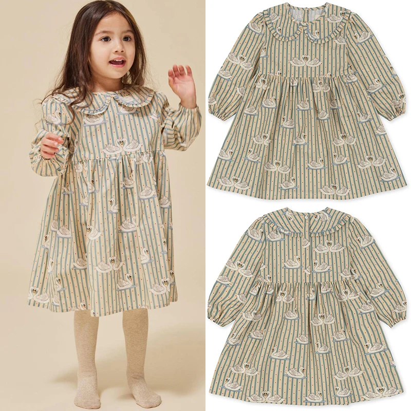 2023 New Autumn Winter Girls Dresses Swan Print Princess Dress Kids KS Long Sleeve Cartoon Dress
2023 New Autumn Winter Girls Dresses Swan Print Princess Dress Kids KS Long Sleeve Cartoon Dress