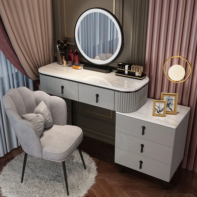 Nordic Modern Dressing Table Mirror Set Drawerdesk Dressing Table Luxury White Coiffeuse De Chambre Bedroom Furniture LQQ20XP
Nordic Modern Dressing Table Mirror Set Drawerdesk Dressing Table Luxury White Coiffeuse De Chambre Bedroom Furniture LQQ20XP