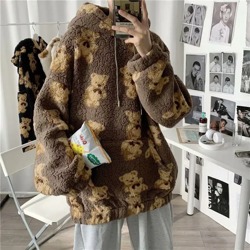 Teddy Bear Hoodie Man Oversized Hoodie Furry Sweatshirts Loose Casual Pullovers Plus Size Tracksuit Spring Men Anime Clothing
Teddy Bear Hoodie Man Oversized Hoodie Furry Sweatshirts Loose Casual Pullovers Plus Size Tracksuit Spring Men Anime Clothing