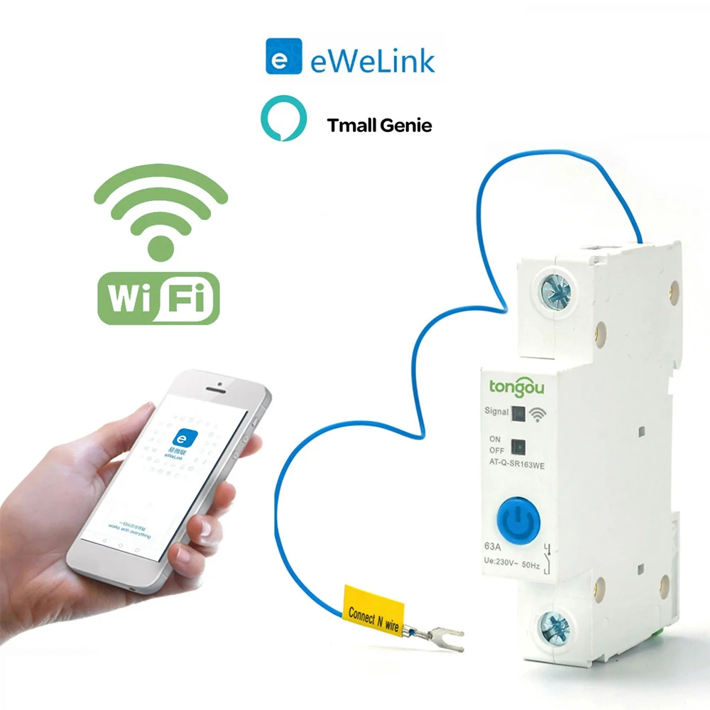 WIFI Circuit Breaker Smart Switch Remote Control By Ewelink APP For Smart Home 16A 25A 32A 40A 50A 63A Circuit Breaker DIN Rail
WIFI Circuit Breaker Smart Switch Remote Control By Ewelink APP For Smart Home 16A 25A 32A 40A 50A 63A Circuit Breaker DIN Rail