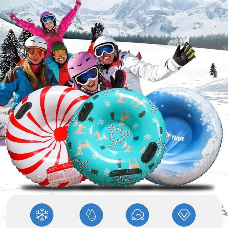 

Надувные лыжи снежные трубки с ручкой, флоат, сани, кольцо для детей, взрослые, зимние уличные спортивные лыжные круги, уличные игрушки