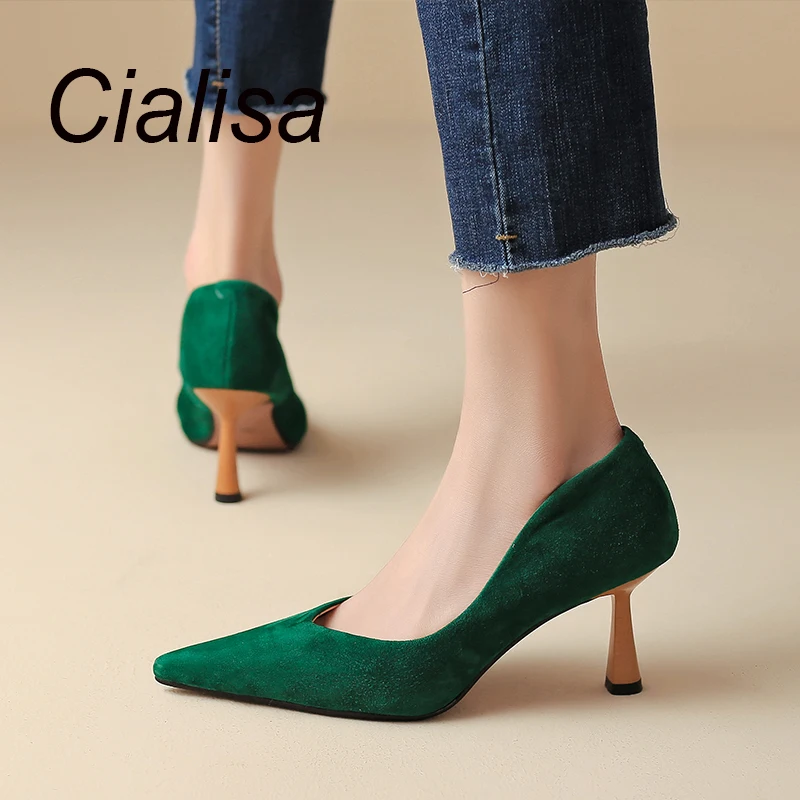 Cialisa Fashion Pumps Women Shoes 2023 Spring New Kid Suede Party Dress Elegant Pointed Toe High Heel Ladies Footwear Blue Green
Cialisa Fashion Pumps Women Shoes 2023 Spring New Kid Suede Party Dress Elegant Pointed Toe High Heel Ladies Footwear Blue Green
