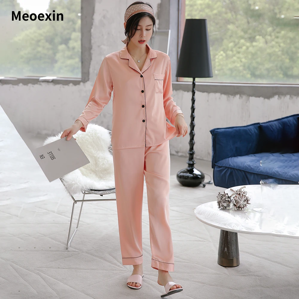 Весенние пижамные комплекты, одежда для сна с отложным воротником, длинные брюки с длинным рукавом, розовая Милая Домашняя одежда, свободный облегающий костюм из 2 предметов
Весенние пижамные комплекты, одежда для сна с отложным воротником, длинные брюки с длинным рукавом, розовая Милая Домашняя одежда, свободный облегающий костюм из 2 предметов