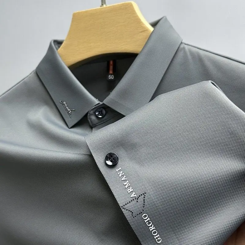 Luxury Brand Ice Silk Seamless Short Sleeved Shirt 2023Summer New Print Korea Fashion Trend Rope No Trace Business Men's Shirt
Luxury Brand Ice Silk Seamless Short Sleeved Shirt 2023Summer New Print Korea Fashion Trend Rope No Trace Business Men's Shirt