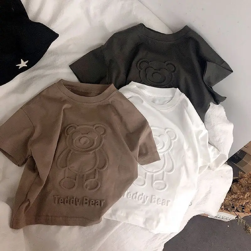 2024 New Boys T-shirt Bear Korea Children's Cotton Short Sleeved T-shirt for Boys Girls Casual Top Baby Tees Children's Clothing
2024 New Boys T-shirt Bear Korea Children's Cotton Short Sleeved T-shirt for Boys Girls Casual Top Baby Tees Children's Clothing