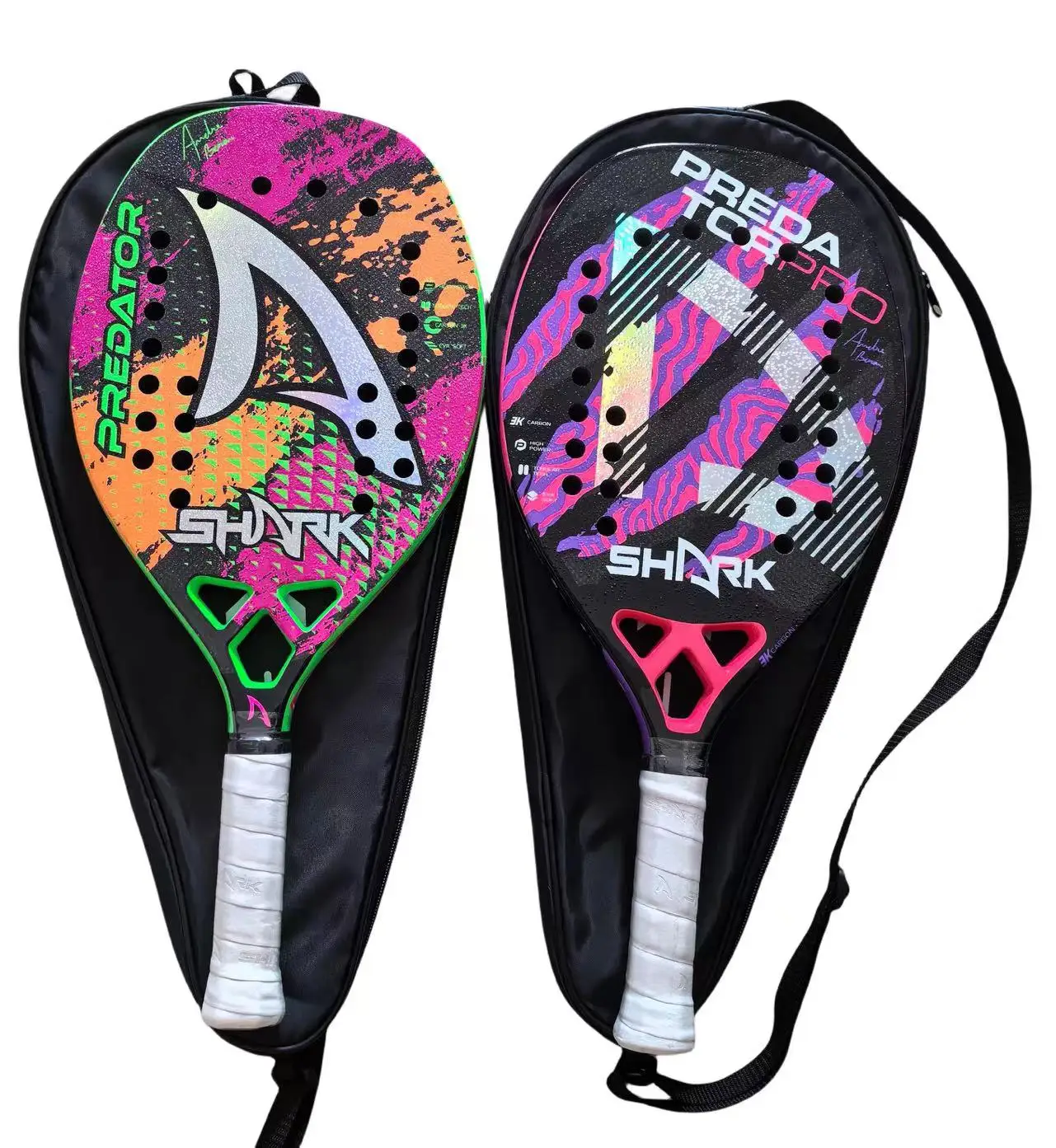 Professional Shark Tennis Racket EVA Surface Outdoor Sports Men and Women Raquete Beach Tennis Racket Lightweight with Bag
Professional Shark Tennis Racket EVA Surface Outdoor Sports Men and Women Raquete Beach Tennis Racket Lightweight with Bag