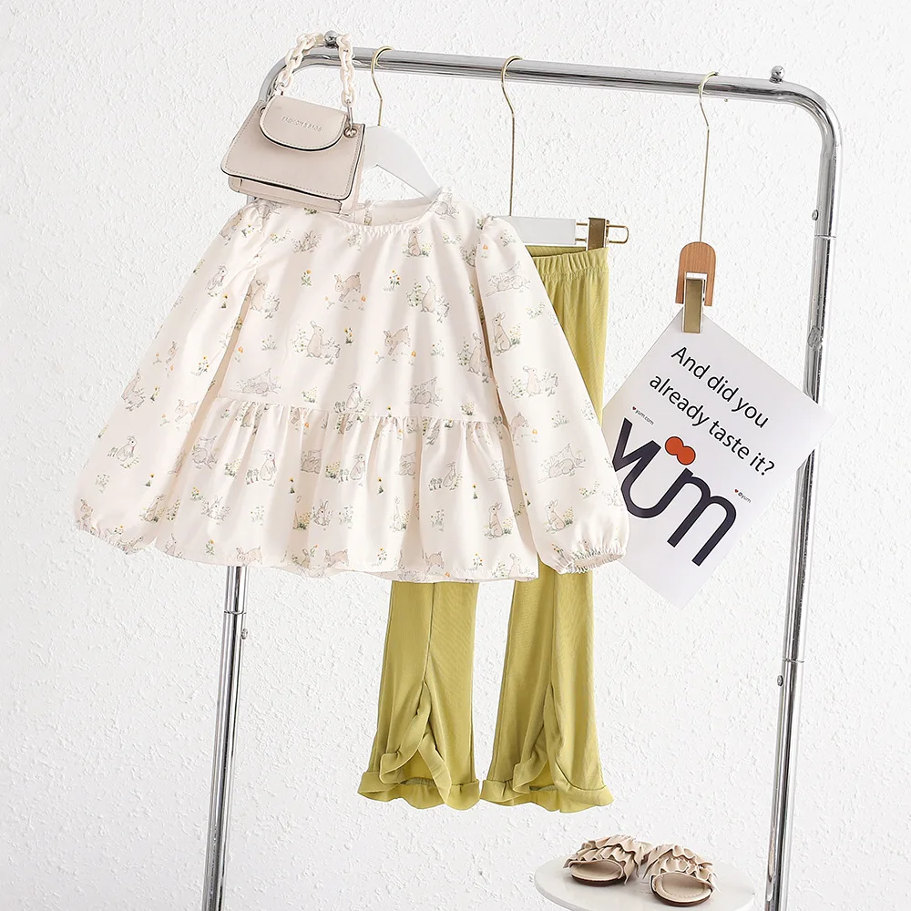 2023 New Girls' Spring and Autumn Long Sleeve Cute Doll Dress Shirt Top+Bell-Bottoms Pants Two Piece Set For 3-5-8 Year
2023 New Girls' Spring and Autumn Long Sleeve Cute Doll Dress Shirt Top+Bell-Bottoms Pants Two Piece Set For 3-5-8 Year