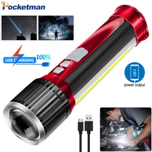 Multifunctional LED Flashlight with Power Bank Function, USB Rechargeable Flashlight, Work Light, Waterproof, Warning Light
Multifunctional LED Flashlight with Power Bank Function, USB Rechargeable Flashlight, Work Light, Waterproof, Warning Light