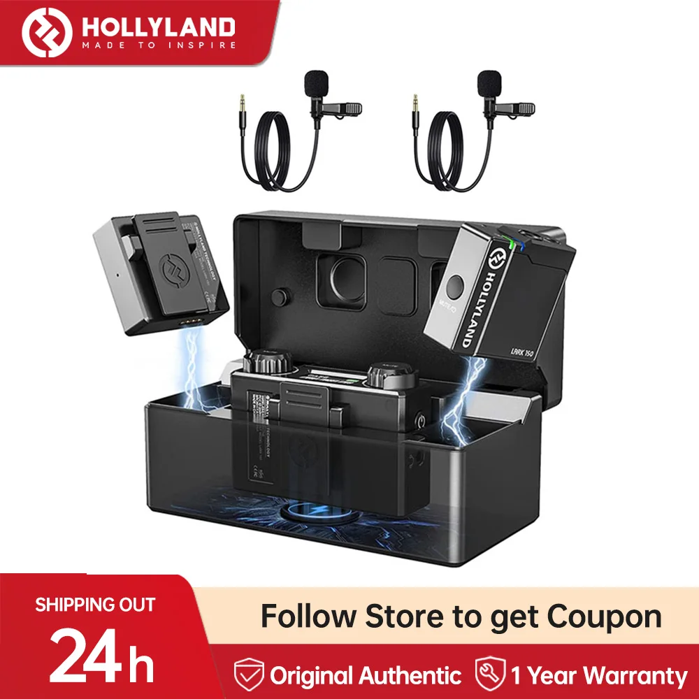 Hollyland Lark 150 2.4G Dual-Channel Professional Wireless Lavalier Lapel Microphone for DSLR Cameras Smartphone for Interview
Hollyland Lark 150 2.4G Dual-Channel Professional Wireless Lavalier Lapel Microphone for DSLR Cameras Smartphone for Interview