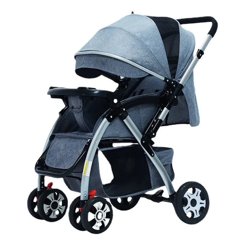 

Baby Stroller 3-in-1 Four Seasons Sitting Lying High Landscape Bidirectional Sleeping Basket Foldable Portable Baby Stroller