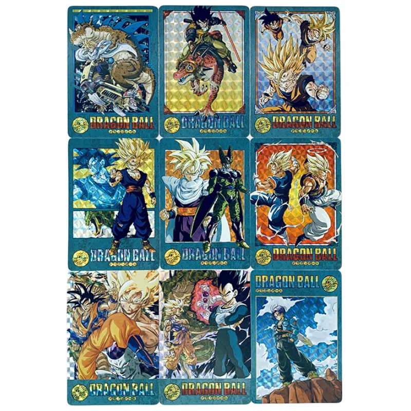 

9Pcs/Set ACG DRAGON BALL Cards Anime Game Characters Son Goku Gohan Torankusu Self Made Collection Grid Flash Cards DIY Toy Gift