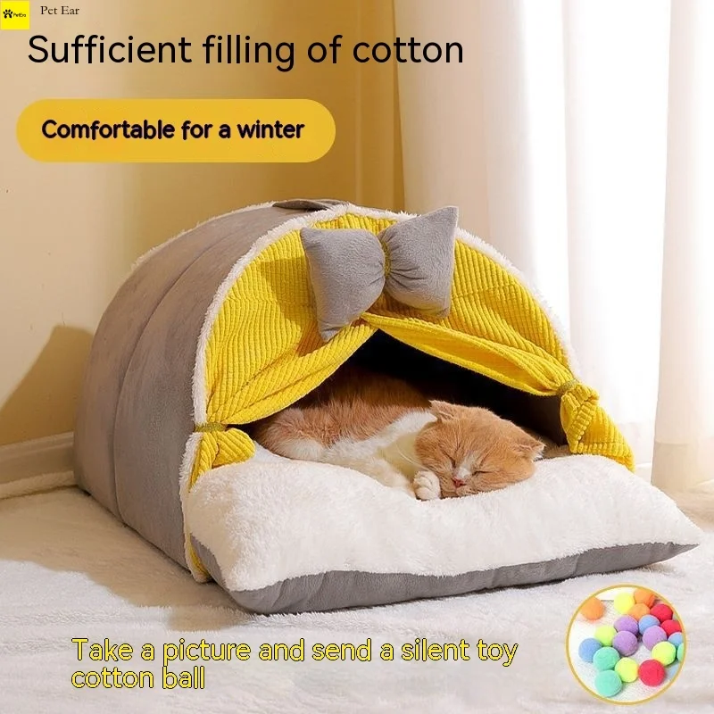 

Cat's Sleeping Bag Winter Warmth, Four Seasons Universal, Seasonal Cold Protection, Dog's For Young Cats, Deep Sleep Nest Pet