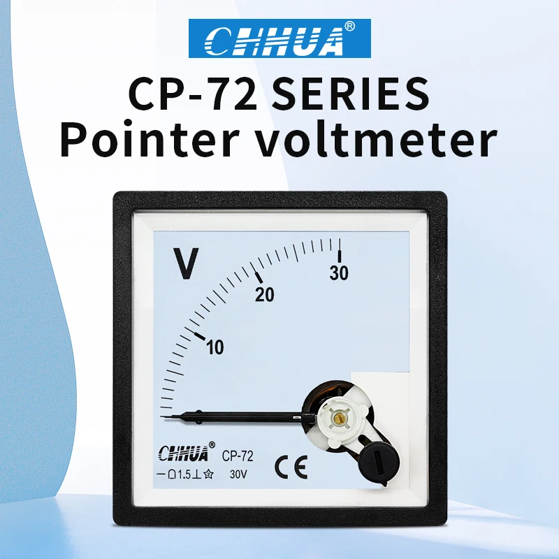 CP-72 DC Analog voltmeter 1V2V3V5V10V15V20V30V40V50V100V150V200V250V300V400V450V500V panel voltage meter
CP-72 DC Analog voltmeter 1V2V3V5V10V15V20V30V40V50V100V150V200V250V300V400V450V500V panel voltage meter