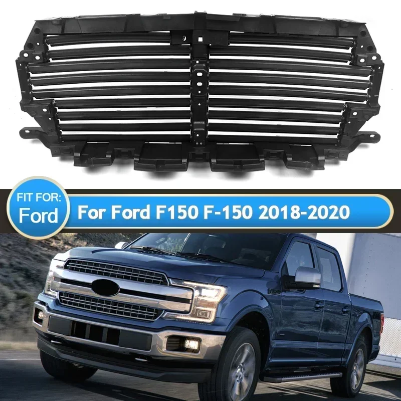

2018-20 F150 Radiator Shutter Control Assembly for Ford Front Upper Radiator Grille F-150 Air Control Shutter ABS Black