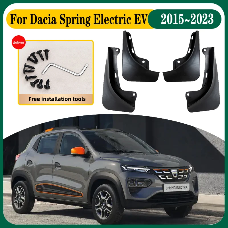 

Car Mud Flaps For Renault Kwid City K-ZE Dacia Spring Electric EV 2015~2023 Mudflaps Splash Guard Front Rear Fender Accessories