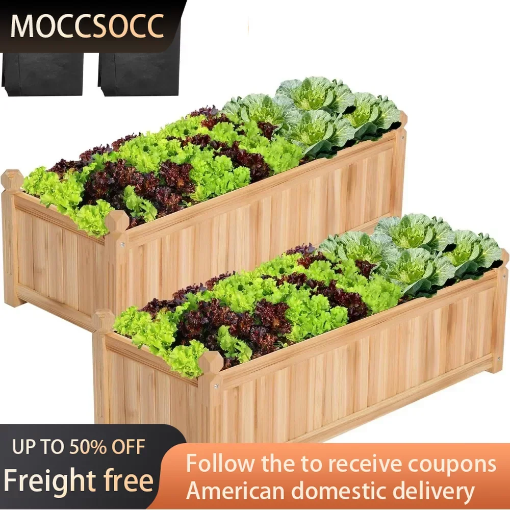 Outdoor Wood Planter Box with Screwdriver and a Liner for Garden, Balcony, Backyard and Outdoors, 43.5 x 16 x 14 Inches 2Pcs
Outdoor Wood Planter Box with Screwdriver and a Liner for Garden, Balcony, Backyard and Outdoors, 43.5 x 16 x 14 Inches 2Pcs