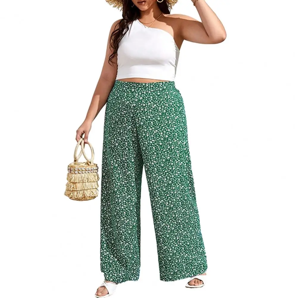 2023 Summer Wide Leg Pant Elastic Waist Plus Size Flower Print High Waist Loose Full Length Deep Crotch Casual Long Trousers
2023 Summer Wide Leg Pant Elastic Waist Plus Size Flower Print High Waist Loose Full Length Deep Crotch Casual Long Trousers