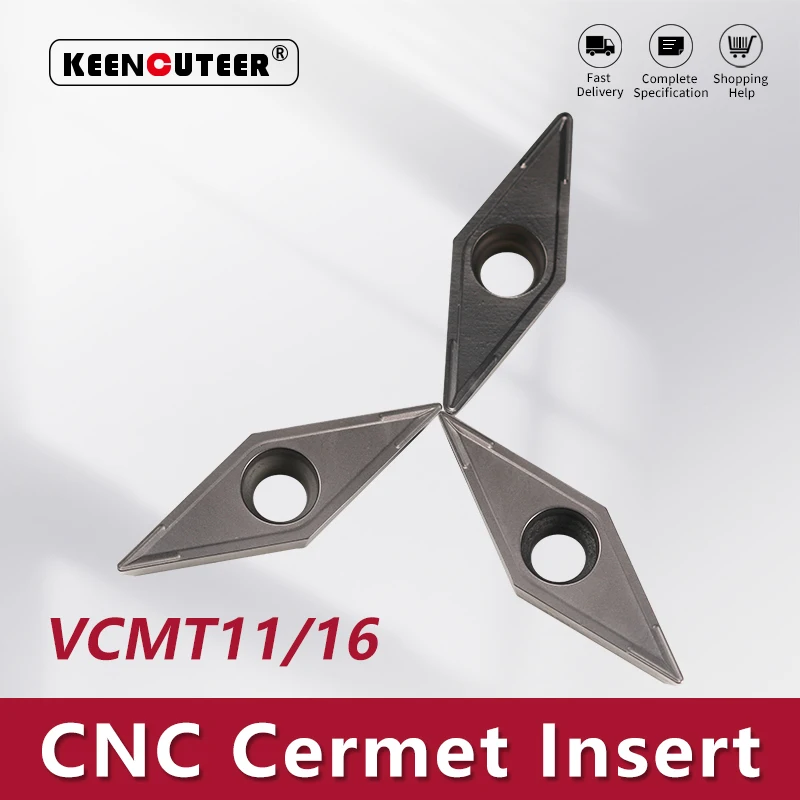 

VCMT VCMT160404 VCMT160408 VCMT160408 карбидная вставка для Cermet SVJCR/L внешний токарный инструмент лезвие токарные части CNC резак