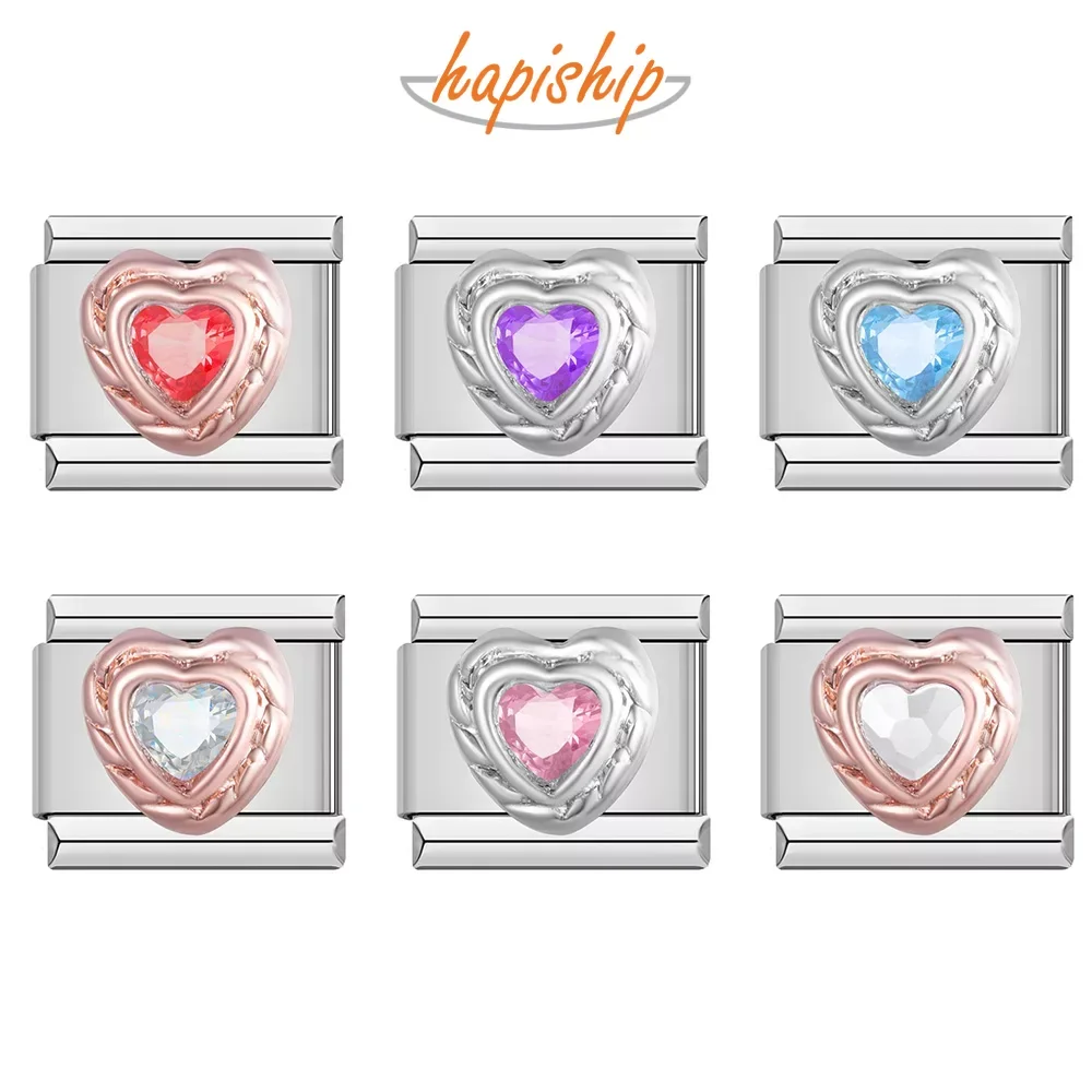 Hapiship New Original Daisy Fashion Romantic Heart CZ Italian Charm Links Fit 9mm Bracelet Stainless Steel Jewelry Making DJ190
Hapiship New Original Daisy Fashion Romantic Heart CZ Italian Charm Links Fit 9mm Bracelet Stainless Steel Jewelry Making DJ190