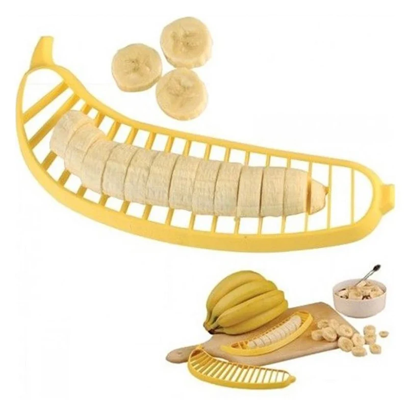 Banana Slicer Cutter Choppe Creative Cut Fruit Kitchen Accessories Tools Vegetable Sausage Salad Peeler For Home Cooking Gadgets
Banana Slicer Cutter Choppe Creative Cut Fruit Kitchen Accessories Tools Vegetable Sausage Salad Peeler For Home Cooking Gadgets