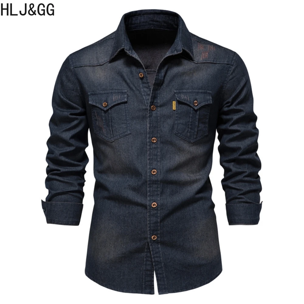 HLJ&GG Spring Fashion Denim Shirt Men Long Sleeve High Quality Solid Color Slim Man's Shirts No Ironing Cowboy Shirts for Men
HLJ&GG Spring Fashion Denim Shirt Men Long Sleeve High Quality Solid Color Slim Man's Shirts No Ironing Cowboy Shirts for Men