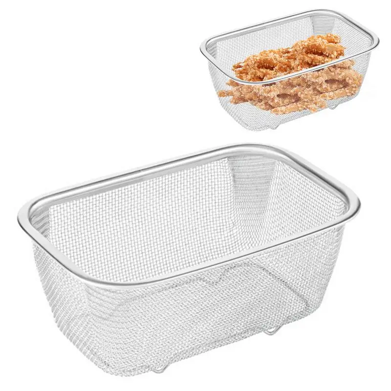 Stainless Steel Mesh Basket Rectangle Fine Mesh Oil Strainer Vegetable Fruit Colander Strainer Kitchen Tools Sieve Sifters For
Stainless Steel Mesh Basket Rectangle Fine Mesh Oil Strainer Vegetable Fruit Colander Strainer Kitchen Tools Sieve Sifters For