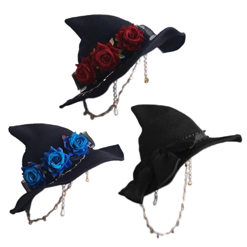 Women Witch Hat Halloween Wizard Women's Hat Headwear Halloween Makeup Set Halloween Accessories Outfit
Women Witch Hat Halloween Wizard Women's Hat Headwear Halloween Makeup Set Halloween Accessories Outfit