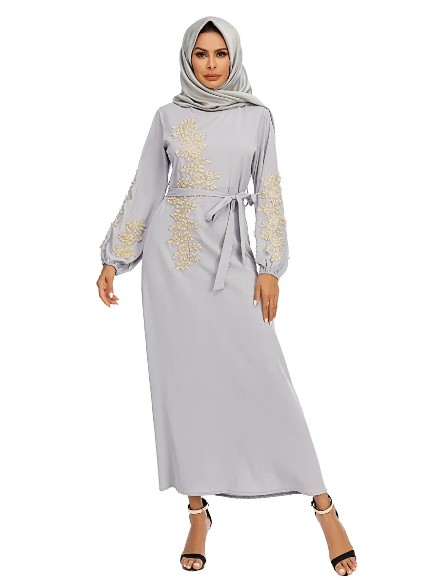 Autumn New 2 Pcs Muslim Sets Embroidery Abaya Dubai Turkey Muslim Dress+ Scarf Kaftan Islamic Dress Women Robe Suit 19 S3bcf0dc67c244819813d1bb01e1de57eR
