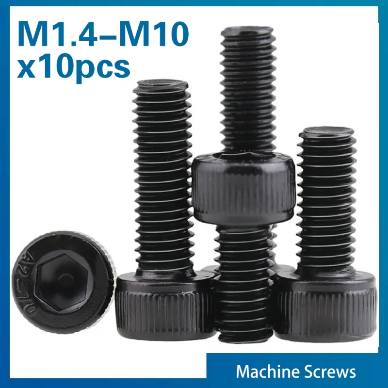 10pcs/lot Hexagon Allen Hex Socket Cup Head Screw Bolts M2 M2.5 M3 M4 M5 M6 M8 Grade 12.9 A2-70 Carbon Steel Din912
10pcs/lot Hexagon Allen Hex Socket Cup Head Screw Bolts M2 M2.5 M3 M4 M5 M6 M8 Grade 12.9 A2-70 Carbon Steel Din912