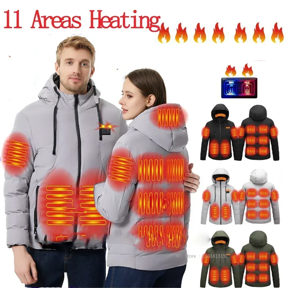 

2023 Electrical Women Zone Jackets Hooded Men Thermal Warm Jacket Coat Ski Heated Winter Waterproof USB 11 Clothing