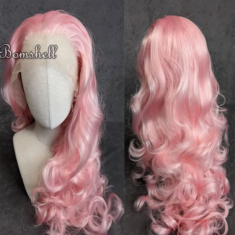 Bombshell Pink Loose Wave Synthetic Lace Front Wigs Glueless High Quality Heat Resistant Fiber For Fashion Women Cosplay Wigs
Bombshell Pink Loose Wave Synthetic Lace Front Wigs Glueless High Quality Heat Resistant Fiber For Fashion Women Cosplay Wigs