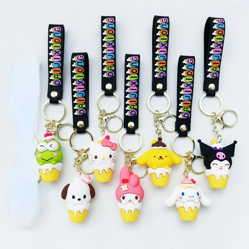 Sanrio Kawaii Anime Cartoon series My melody Kuromi Cinnamoroll Creative cute girl key chain backpack small pendant small gift
Sanrio Kawaii Anime Cartoon series My melody Kuromi Cinnamoroll Creative cute girl key chain backpack small pendant small gift