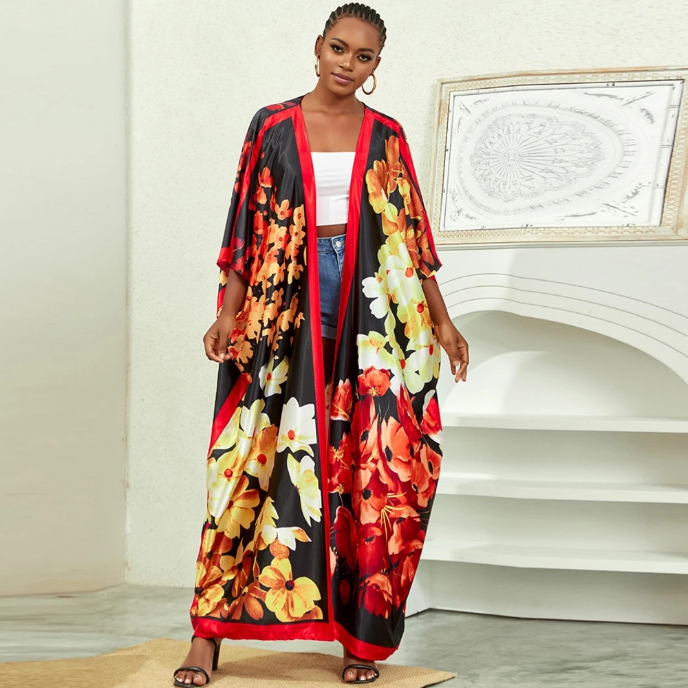 

Цельнокроеное Африканское пальто из полиэстера для Женщин Дашики, Новое Стильное платье, африканская одежда, модная африканская одежда