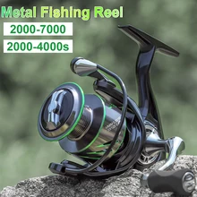 Fishing Reel FD 2000-7000 Spinning Reel Shallow Spool Spoon 8KG Max Drag Carp Saltwater Freshwater Fishing Tackle Accessories
Fishing Reel FD 2000-7000 Spinning Reel Shallow Spool Spoon 8KG Max Drag Carp Saltwater Freshwater Fishing Tackle Accessories