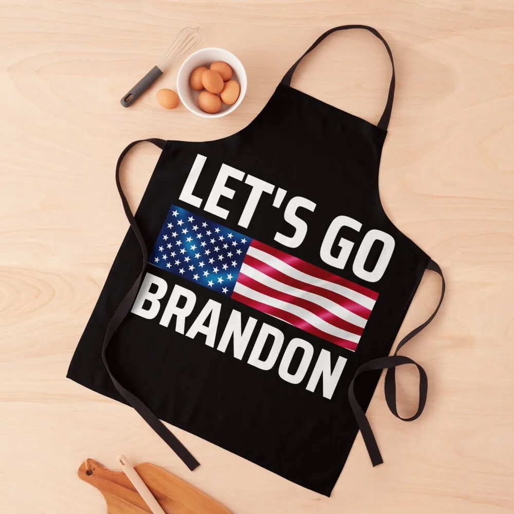 

let's go brandon Apron with pockets Funny Cute Kitchen Kitchen Things For Home Apron