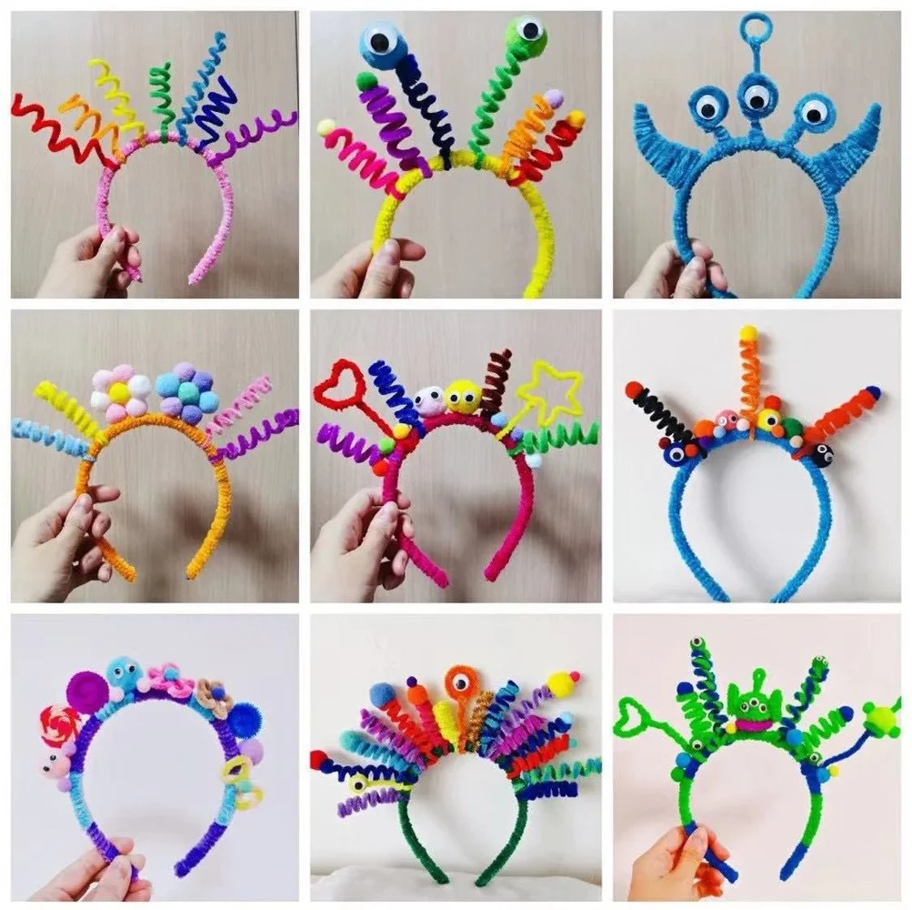 20 Set Creative Kindergarten DIY Materials Set Headband Hairband Arts Crafts Kit Twisting Stick for Kids Children Festival
20 Set Creative Kindergarten DIY Materials Set Headband Hairband Arts Crafts Kit Twisting Stick for Kids Children Festival