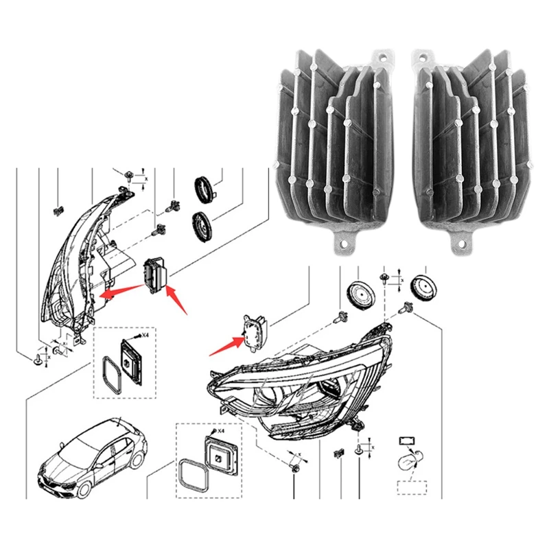 

LED Daytime Running Lamp Module Headlight LED Ballast Headlight Service Kit For Renault Megana IV