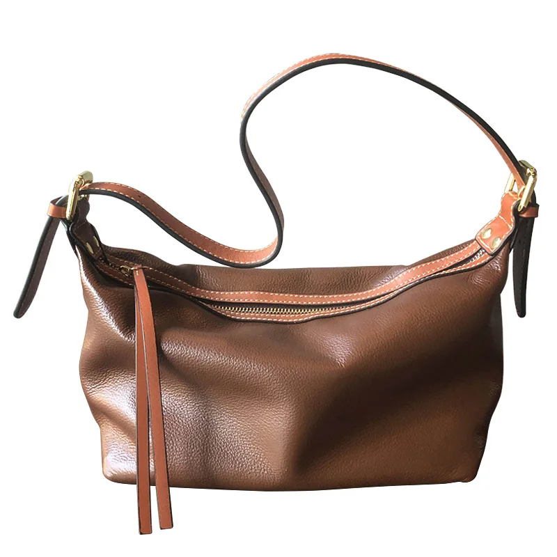 Genuine Leather Women's Shoulder Bag Real Soft Cowhide Tote Bag Lady New Style Simple Temperament Crossbody Bag Luxury Handbag
Genuine Leather Women's Shoulder Bag Real Soft Cowhide Tote Bag Lady New Style Simple Temperament Crossbody Bag Luxury Handbag