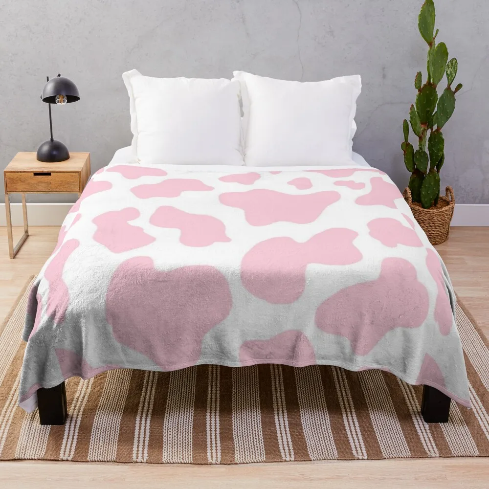 

Розовое одеяло с принтом коровы дизайнерские пушистые одеяла и одеяла туристические Роскошные брендовые одеяла