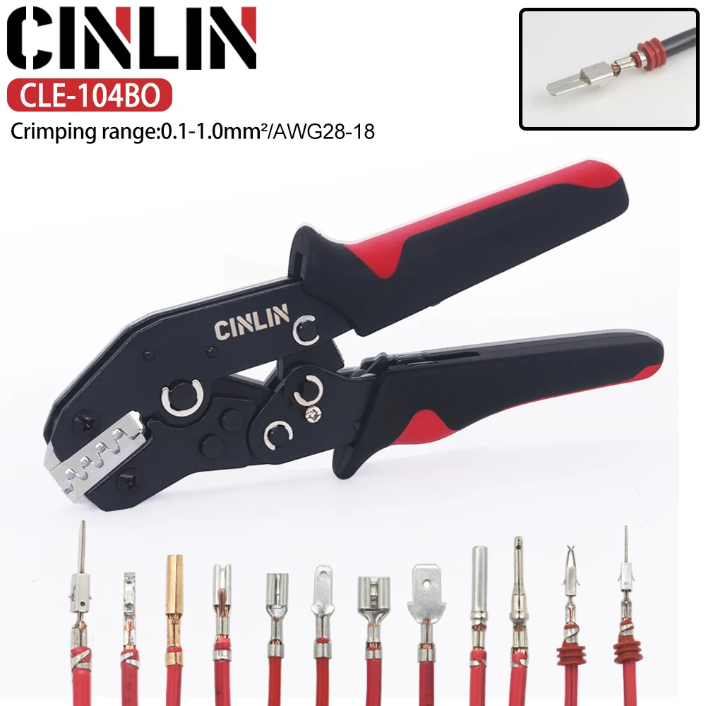 CLE-104BO Dupont Crimper O Crimp Tool D-sub Dupont Wire Crimp Pliers AWG28-18/0.1-1mm Amphenol MINI-PV Molex Micro Connector
CLE-104BO Dupont Crimper O Crimp Tool D-sub Dupont Wire Crimp Pliers AWG28-18/0.1-1mm Amphenol MINI-PV Molex Micro Connector