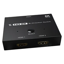 HD Displayport Switch 8k Bi-Directional Switcher Hd Splitter 2 In 1 Out Multi-Source And Multi-Monitor Switching HD Displayport Switch 8k Bi-Directional Switcher Hd Splitter 2 In 1 Out Multi-Source And Multi-Monitor Switching