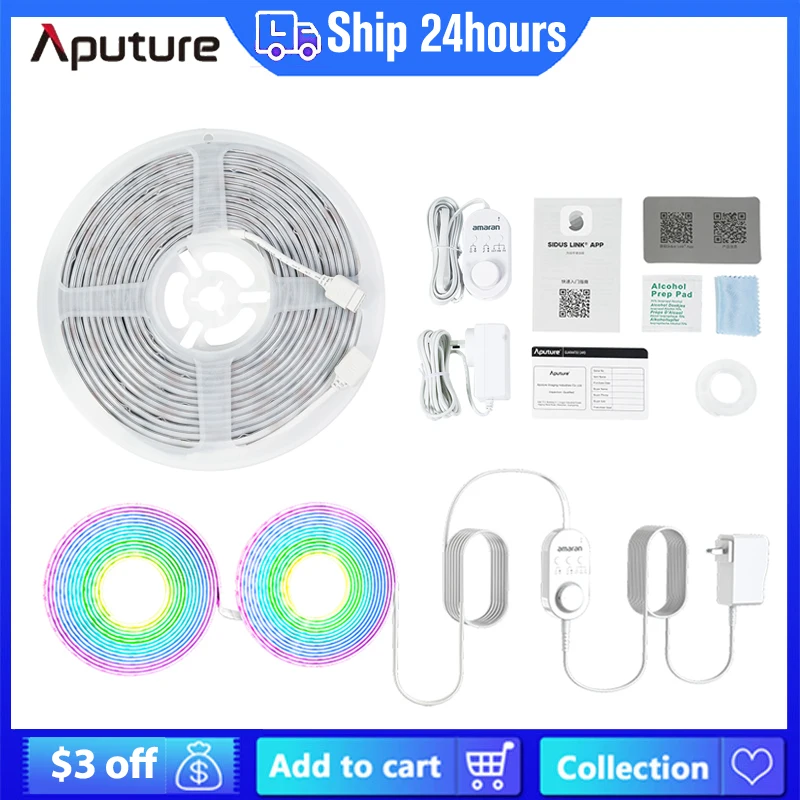 Aputure Amaran SM5c RGB Smart Pixel LED Strip Light 5 Meters Extensions Smart Control for Home Life Gathering Party Video Studio
Aputure Amaran SM5c RGB Smart Pixel LED Strip Light 5 Meters Extensions Smart Control for Home Life Gathering Party Video Studio