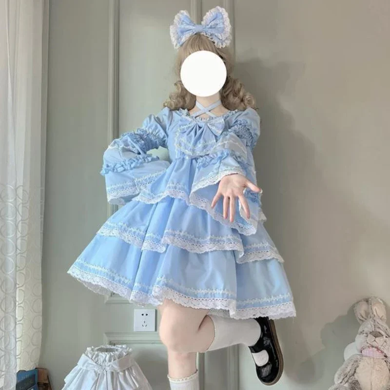 Japanese Sweet Lolita Op Dress Women Elegant Gothic Long Sleeve Princess Party Dresses Victorian Girly Harajuku Kawaii Vestidos
Japanese Sweet Lolita Op Dress Women Elegant Gothic Long Sleeve Princess Party Dresses Victorian Girly Harajuku Kawaii Vestidos