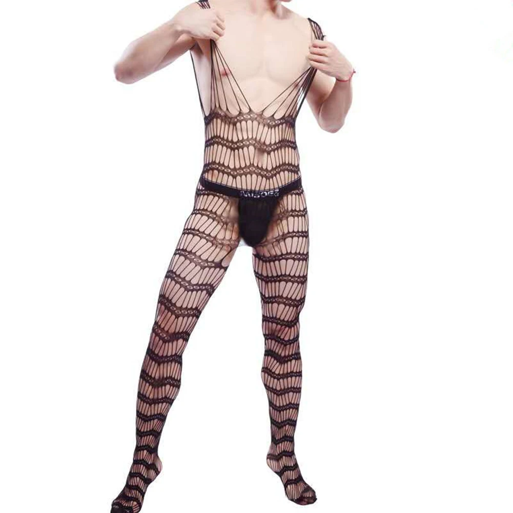 Sexy Men Sissy Jumpsuit Fishnet Tights Body Stockings Hollow See-through Pantyhose Sheer Mesh Pants Gay Man Erotic Wear
Sexy Men Sissy Jumpsuit Fishnet Tights Body Stockings Hollow See-through Pantyhose Sheer Mesh Pants Gay Man Erotic Wear